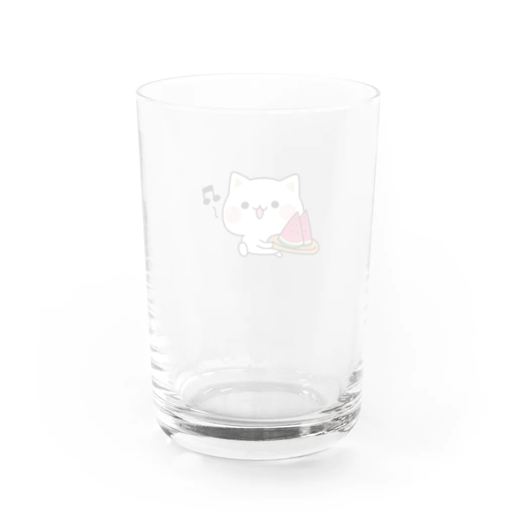 DECORの気づかいのできるネコ　スイカver. Water Glass :back