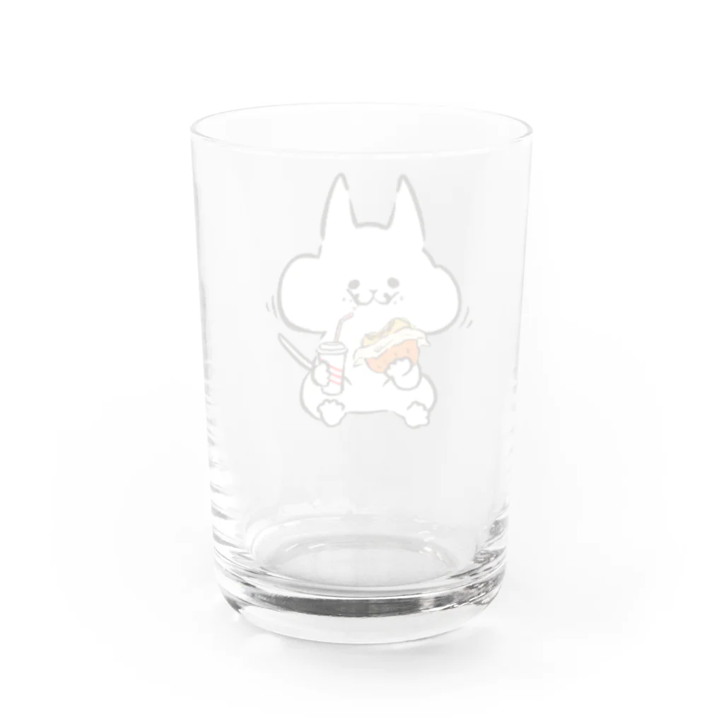 まをぢょっぷのねこ妻まをぢ（ハンバーガー＆ドリンク） Water Glass :back