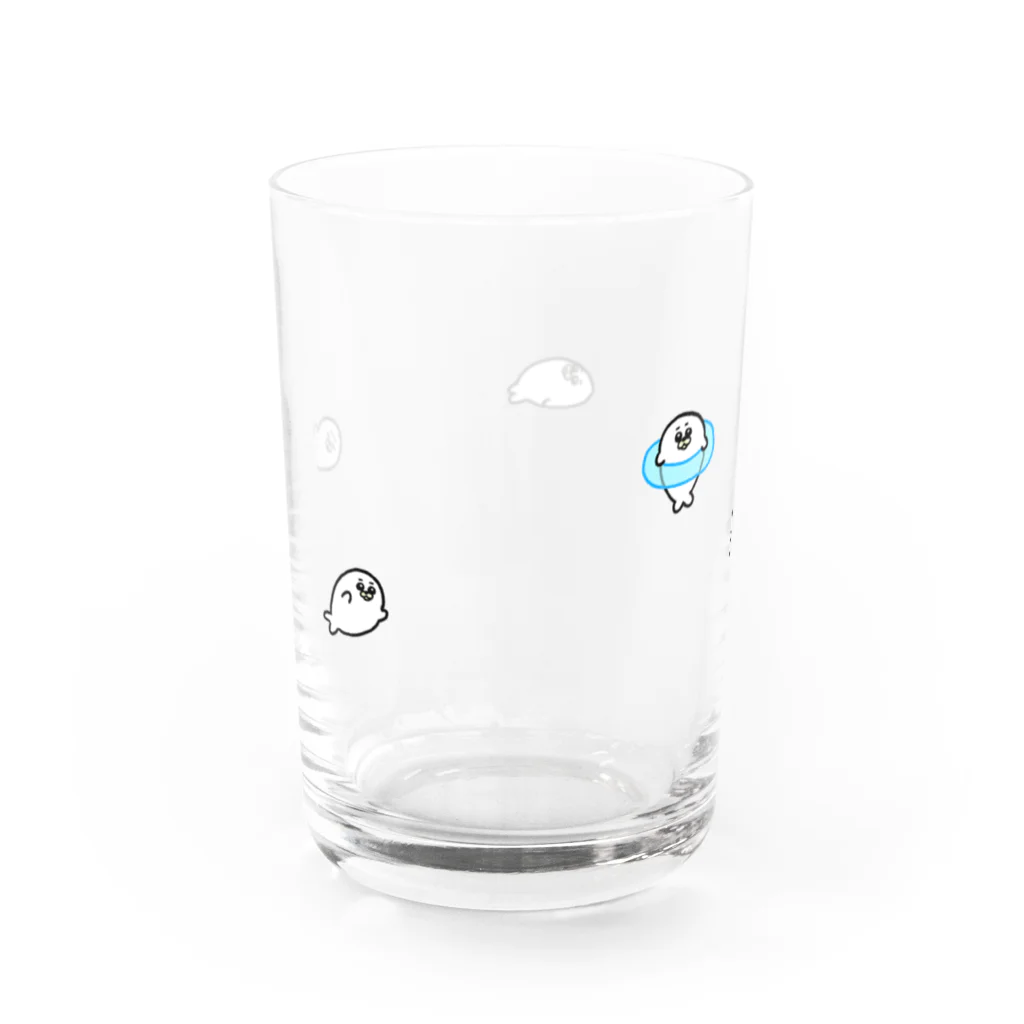 蓬来燕のぷかぷかあざらし Water Glass :back