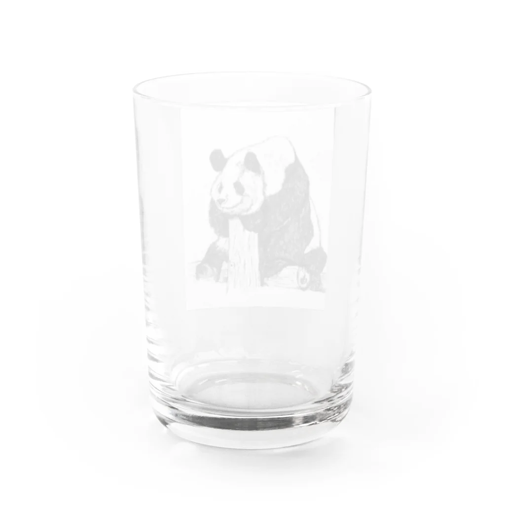 Kay Skedrawdle_art_shopのhonobono panda Water Glass :back
