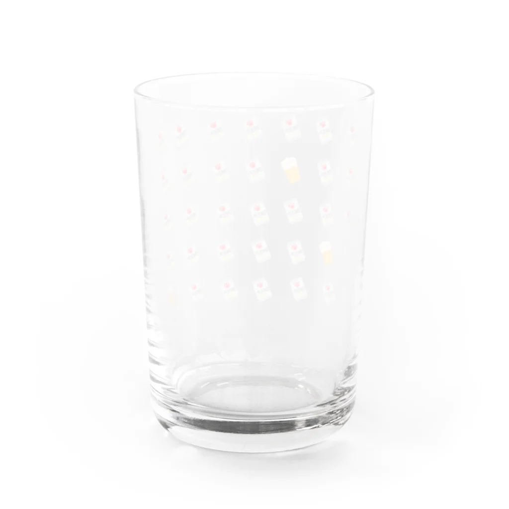 sweet sakeの肉球印のビール Water Glass :back