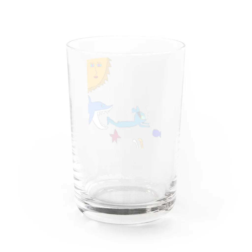 クズな青いウサギのクズな青いウサギダイバー Water Glass :back