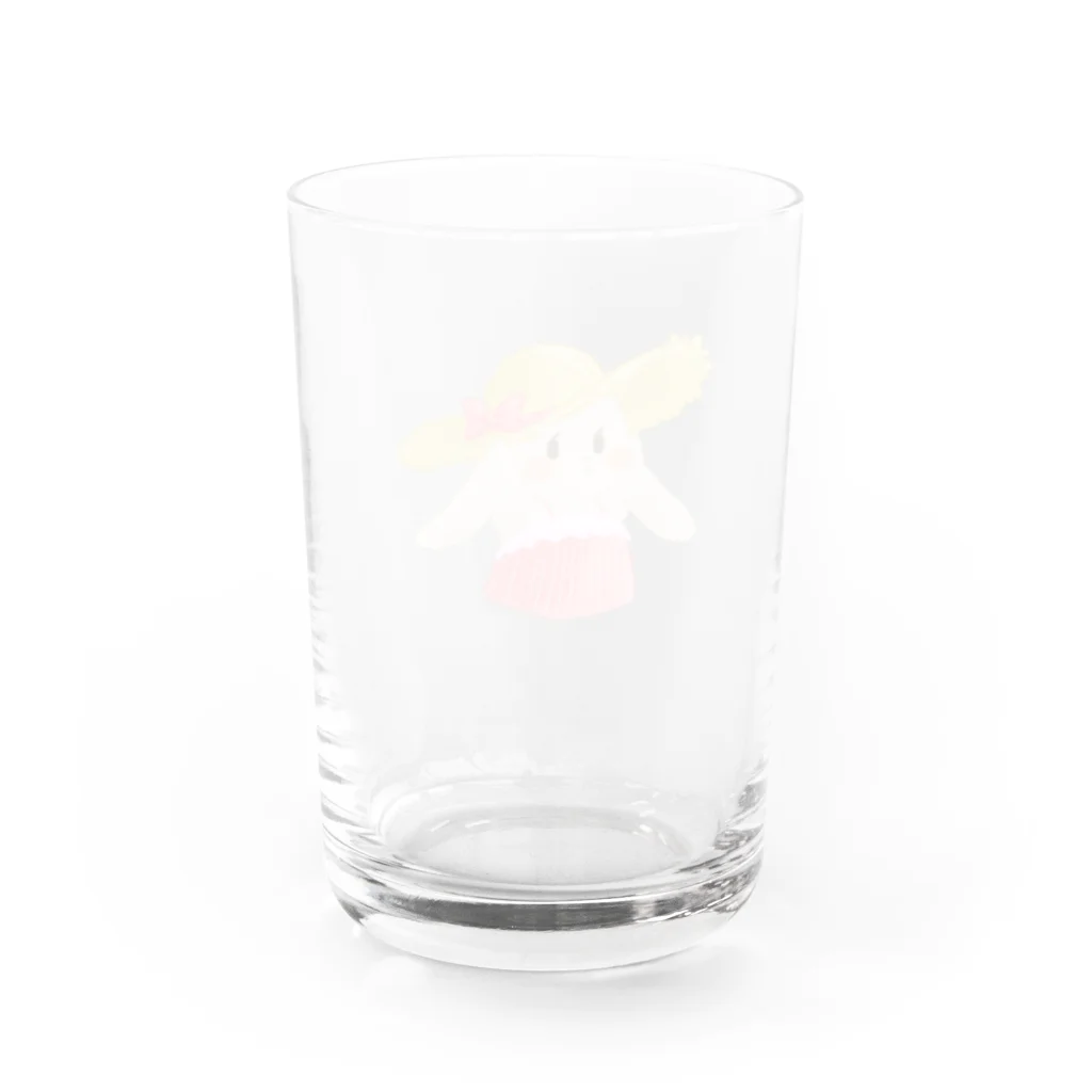 あんころの麦わらうさちゃん Water Glass :back