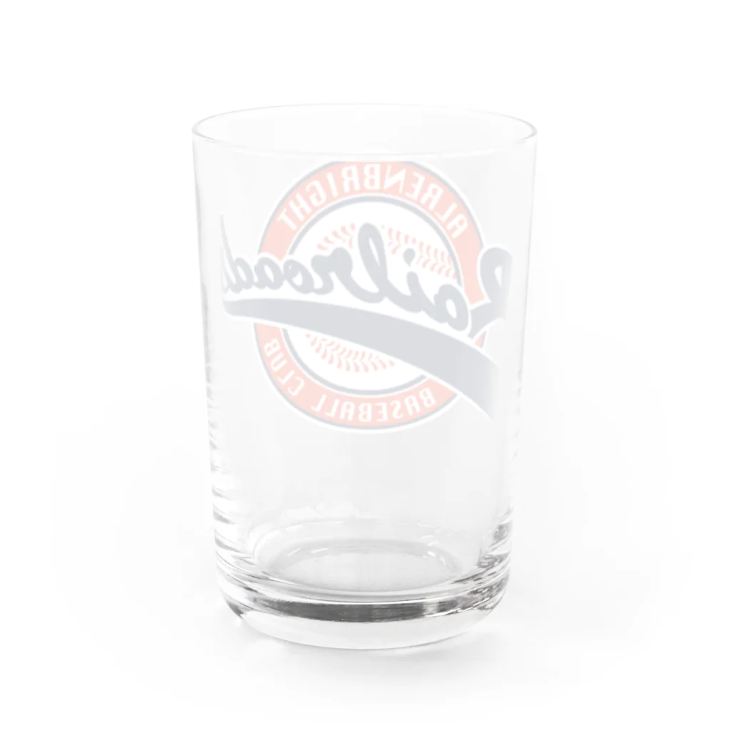 PoooompadoooourのRailroadsボールロゴ Water Glass :back