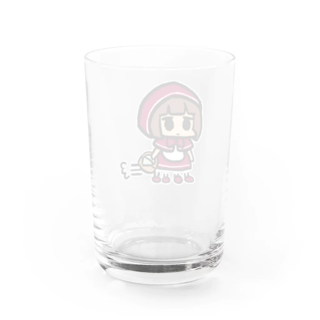 空飛ぶねこちゃん研究所のカサカサ赤ずきん Water Glass :back