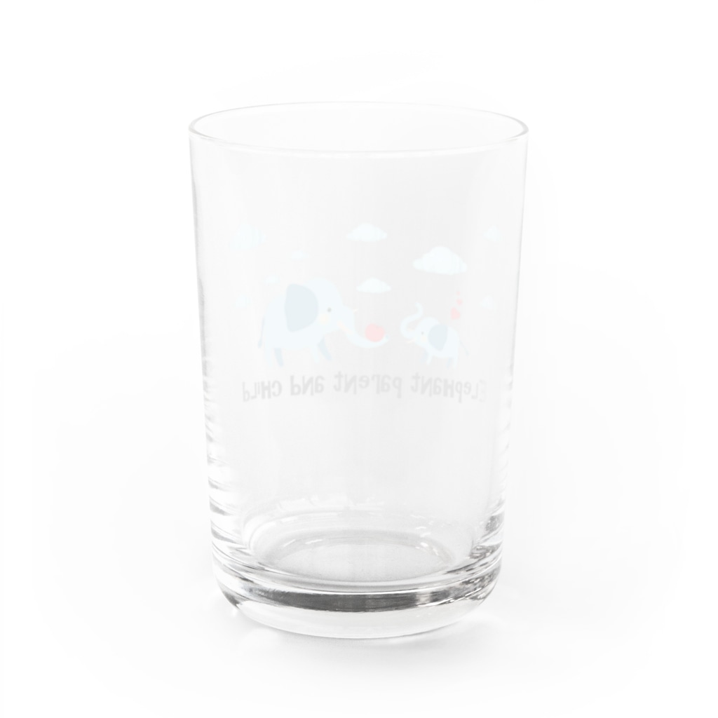 あかえほ & ちびそざいの象の親子【あかえほ公式】 Water Glass :back