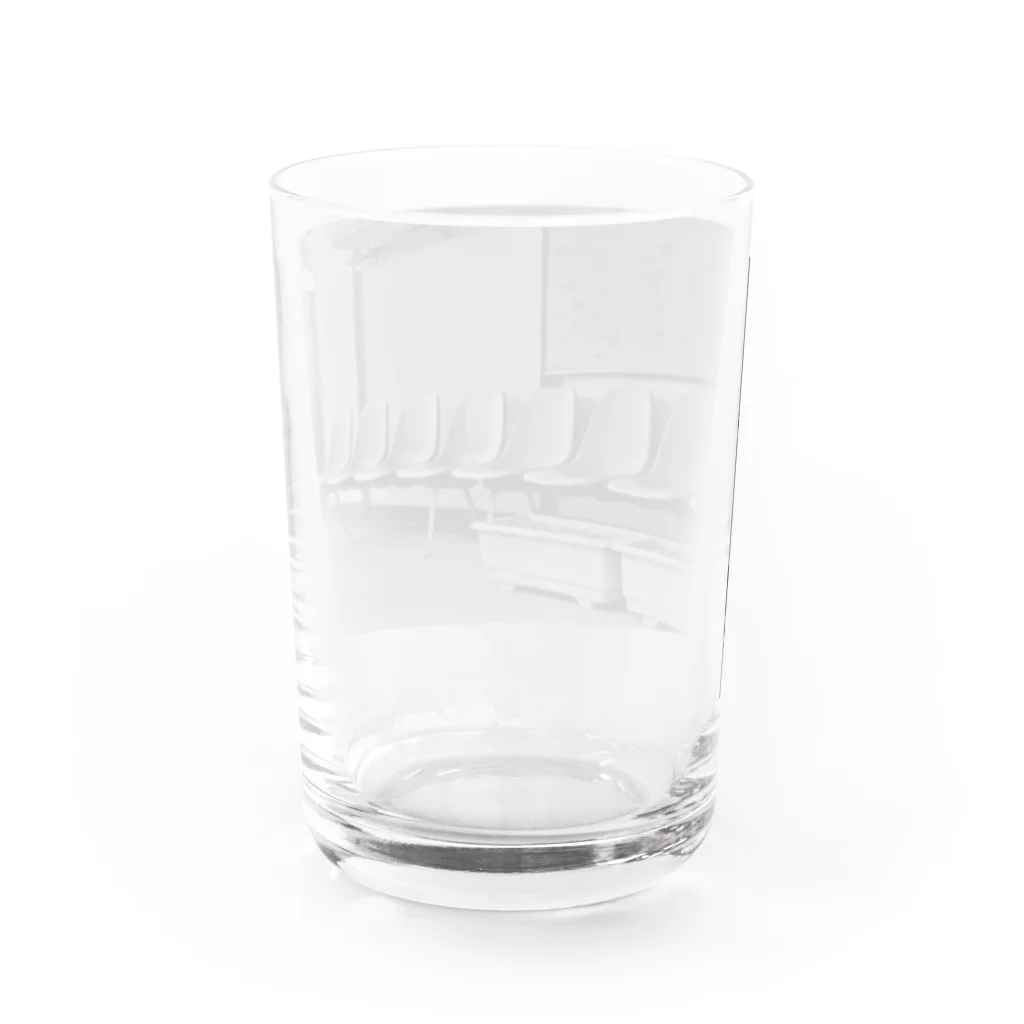 coronblanの廃駅(モノクロ) Water Glass :back