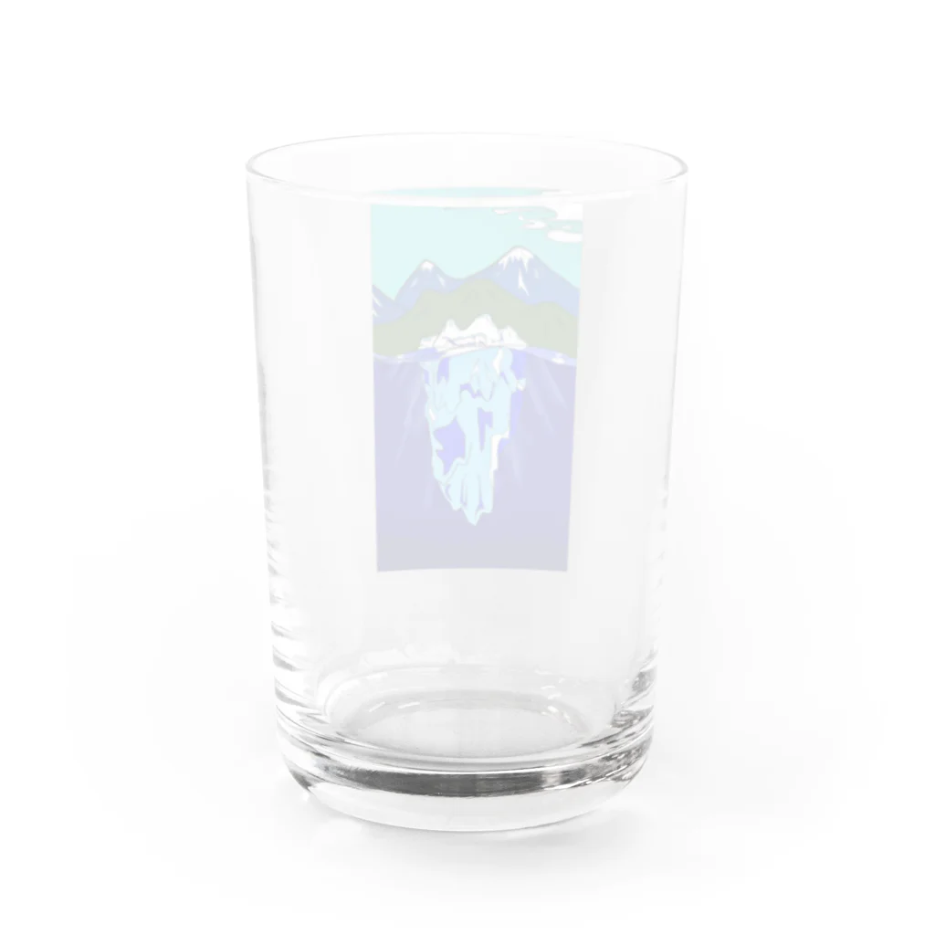 tashiの氷山と山 Water Glass :back