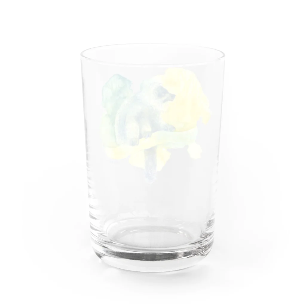 chicacoのクロシロエリマキキツネザル Water Glass :back