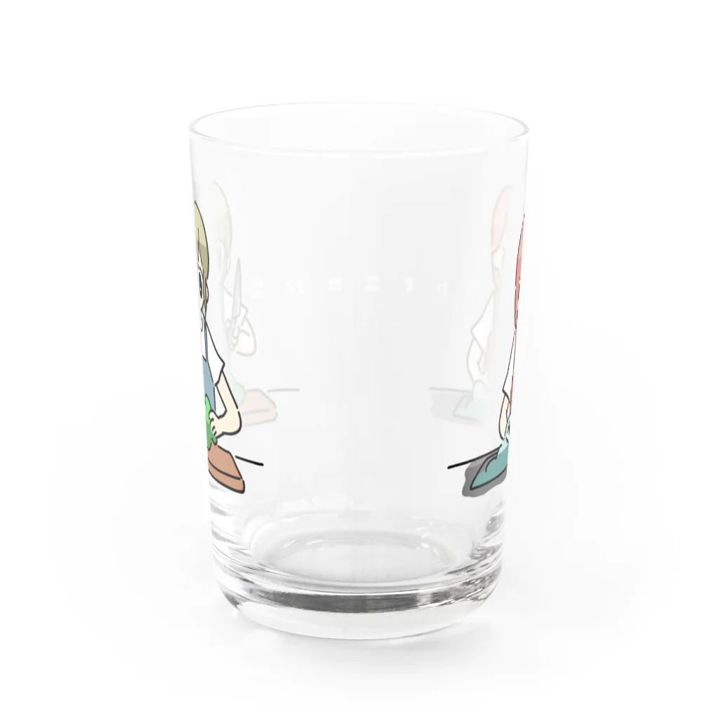 ジャポニカ食堂@ゲーム実況の開店準備中グラス Water Glass :back