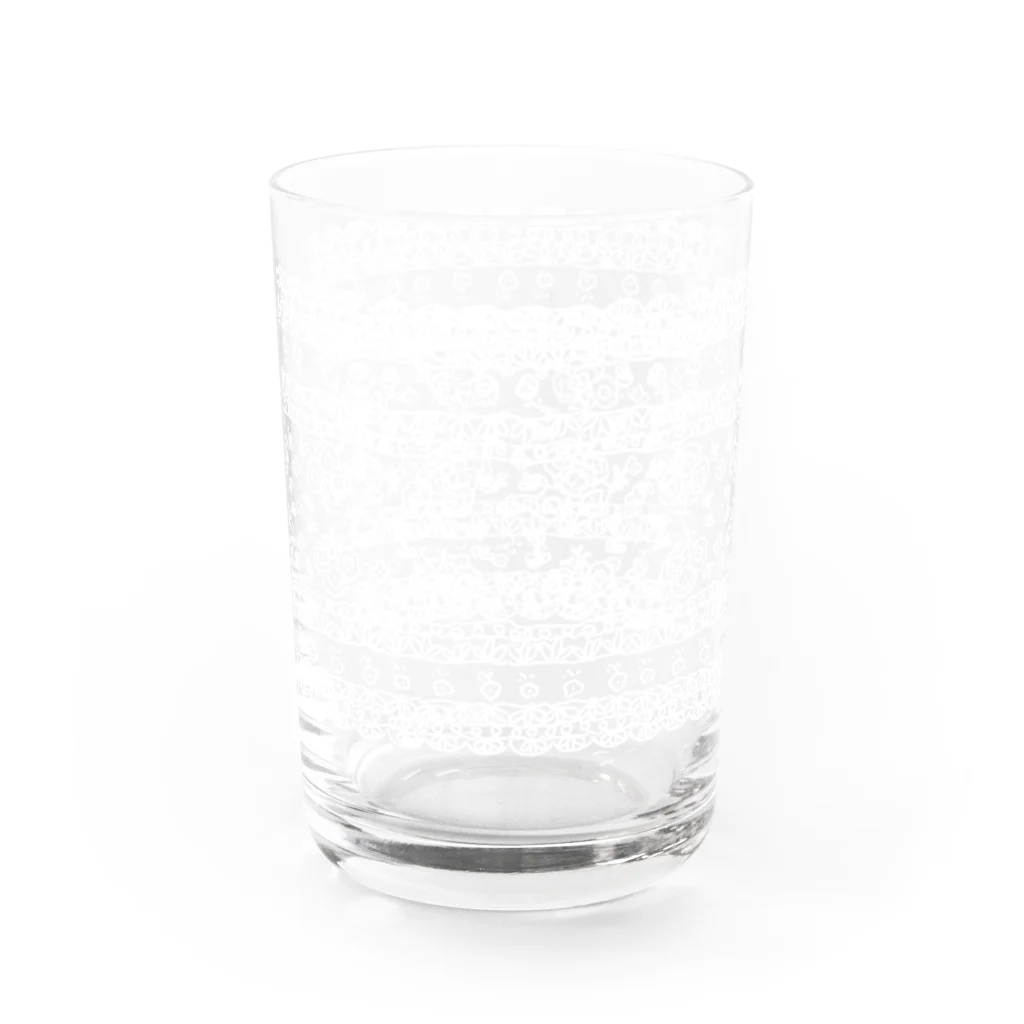 ＊momochy shop＊の実物写真あり❁手描きレース Water Glass :back