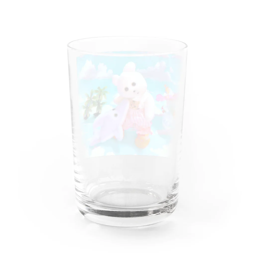 くまきちショップやさんのくまきちの夏休み Water Glass :back