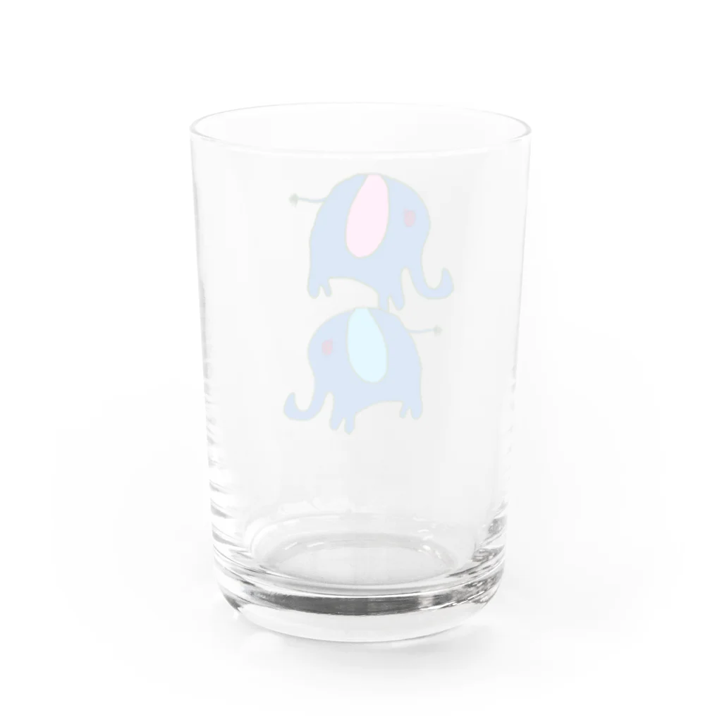 na.nariののっかるぞう Water Glass :back