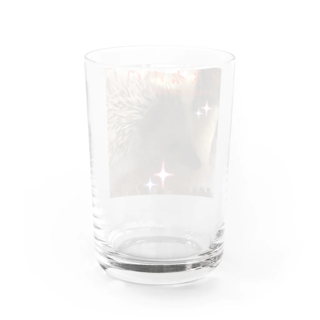 ハリネズミの針座右衛門くんの針座右衛門くん Water Glass :back