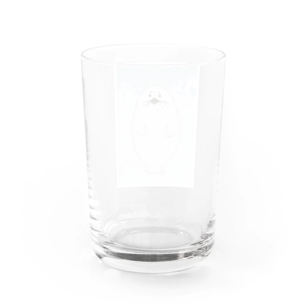 半袖の seal-glass Water Glass :back