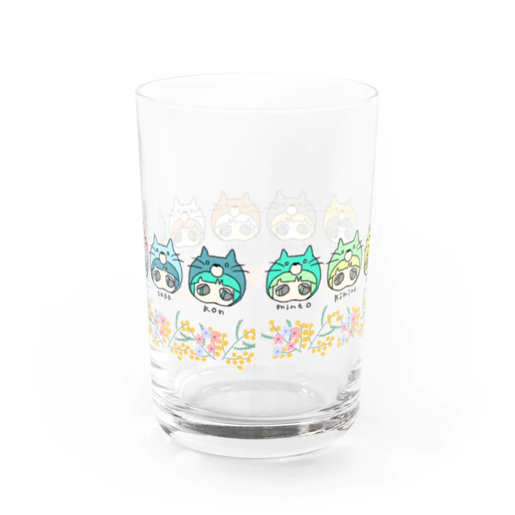 たゆたるのぬこ Water Glass :back