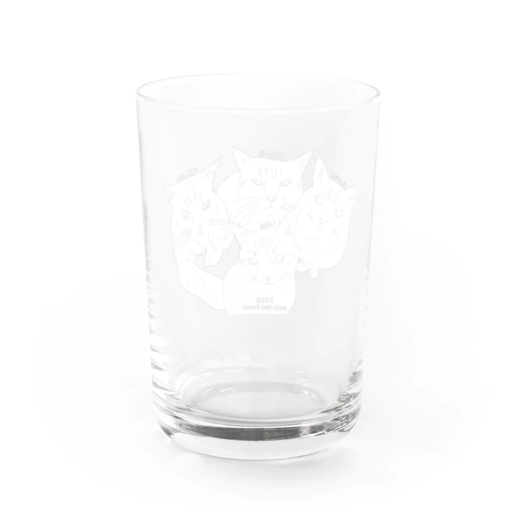 WakameleonのしろくまCats Water Glass :back