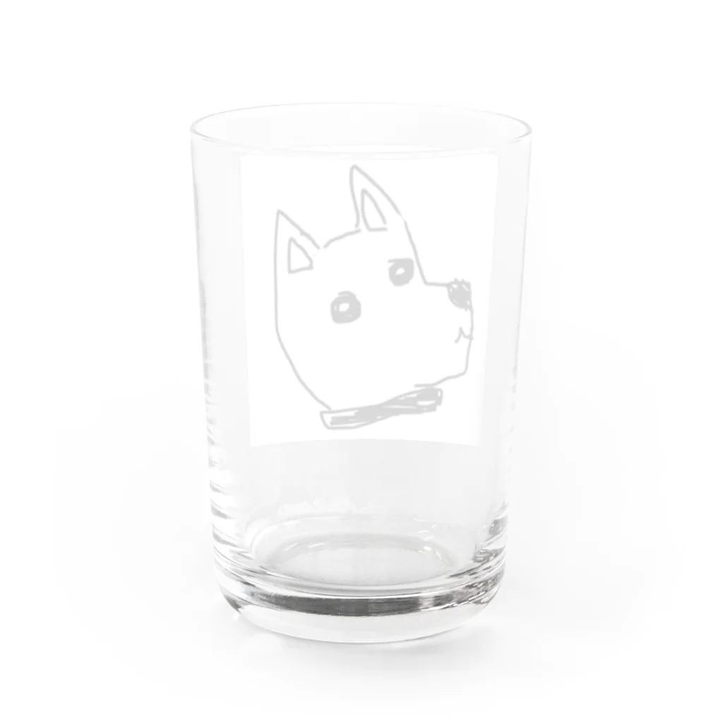 ꧁あふぇくしょん꧂の犬を描いてと言われました。 Water Glass :back