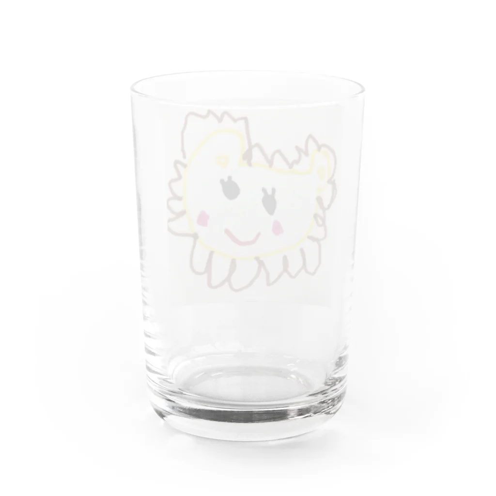 pooontanのらららライオン♫ Water Glass :back