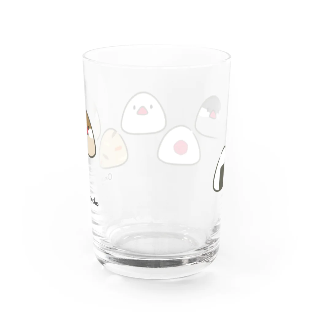 TeaDrop.Cのおにぎり文鳥 Water Glass :back