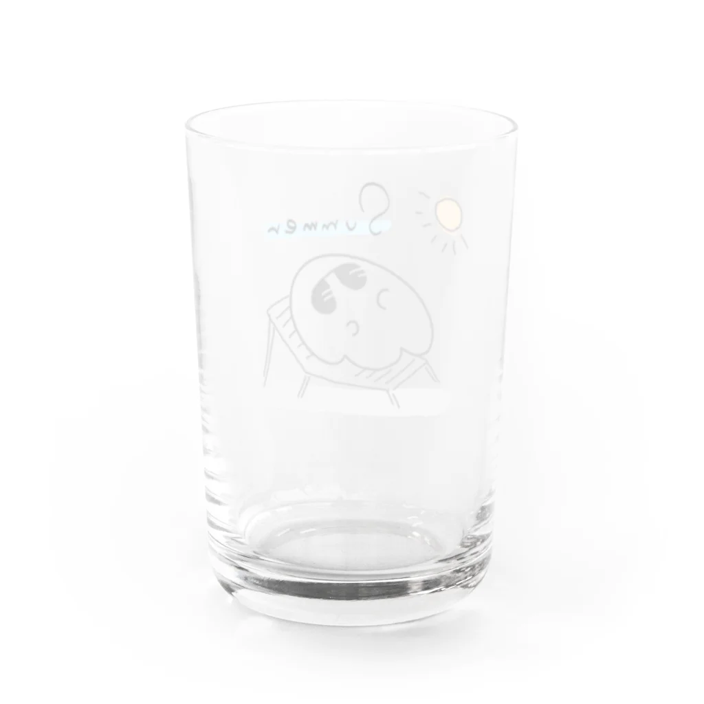 ArteCraftのおばけだって日焼けしたい Water Glass :back