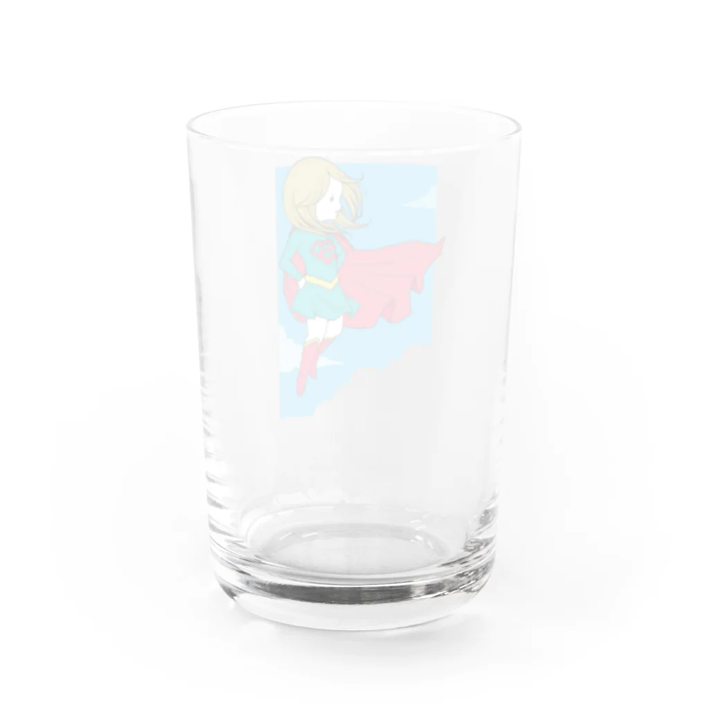 イラストレーター トツカケイスケのSUPER GIRL Water Glass :back