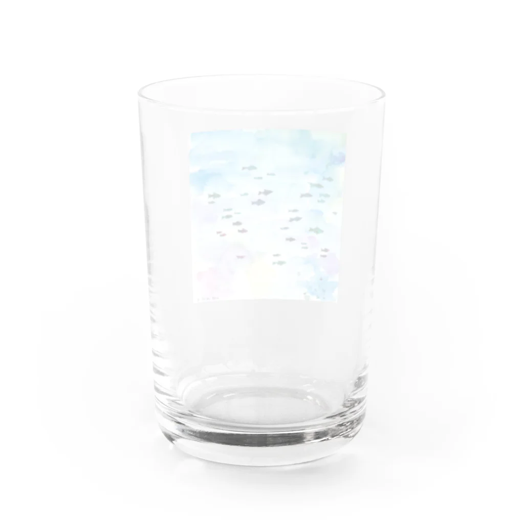 NINEのおさかな 水彩 Water Glass :back