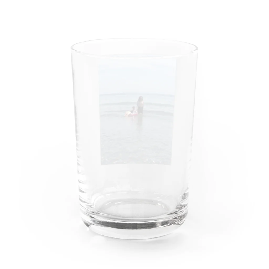 社会奉仕の親子3 Water Glass :back