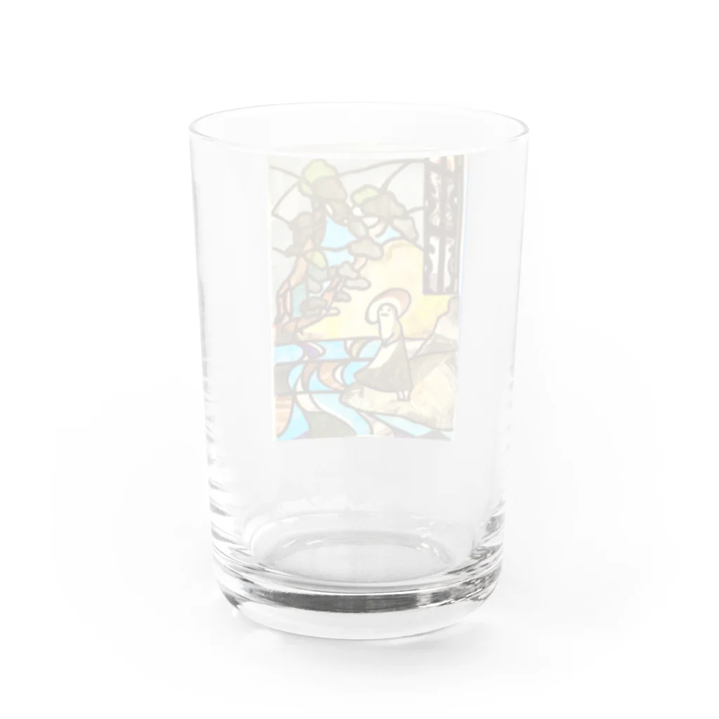 mycofの小さな駅舎のステンドグラス Water Glass :back