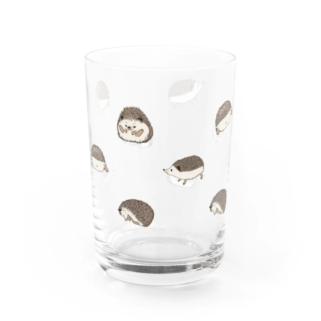 Hanamiのハリネズミいっぱい Water Glass :back