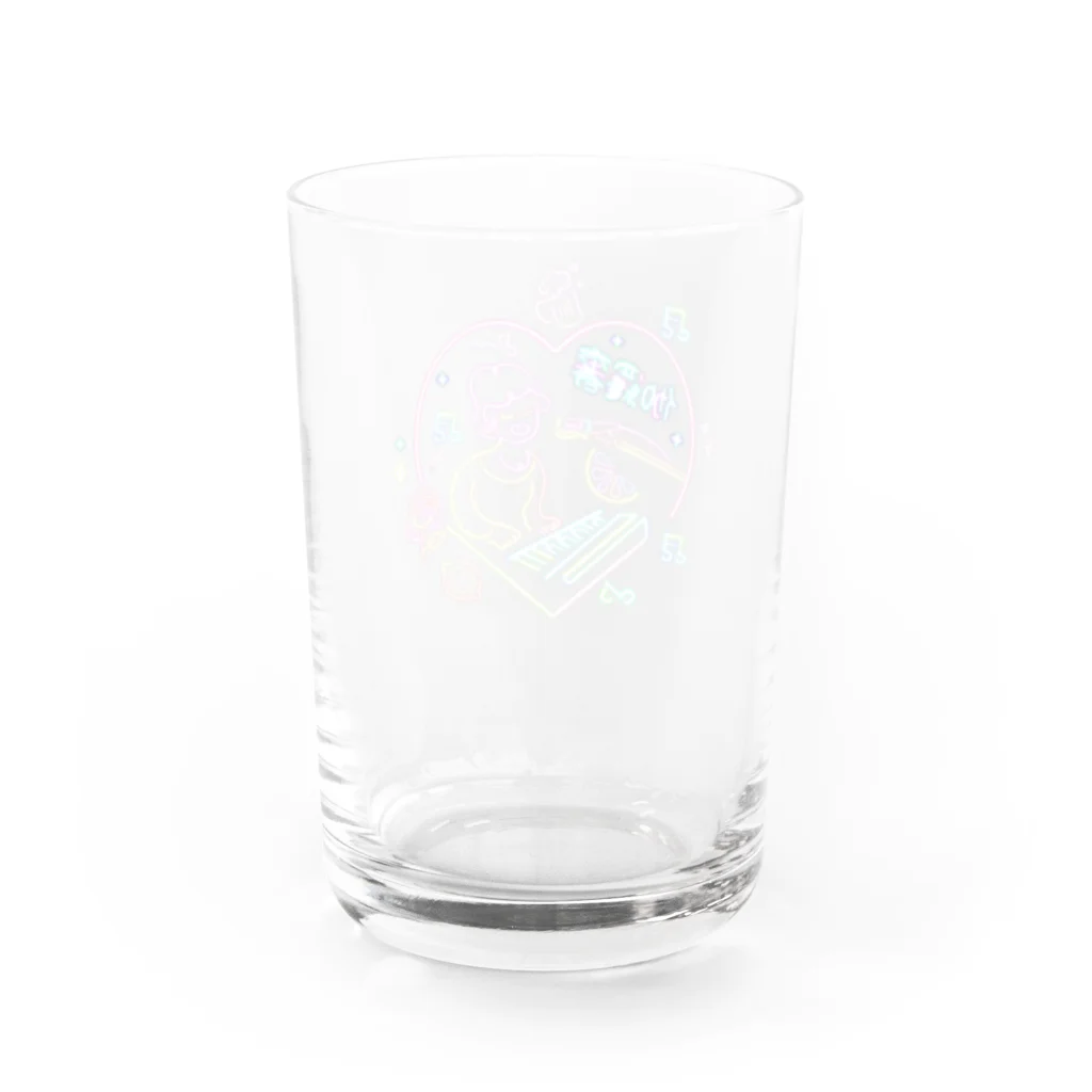 がららんど@Suzuriのネオンハンターがらこ Water Glass :back