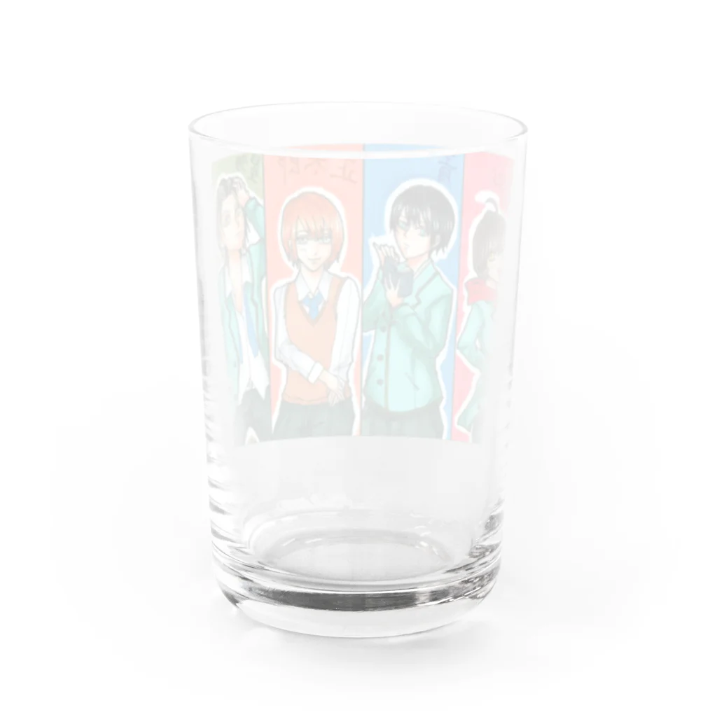 ＊あり＊の虹色創世記のみくさん４にゃんズ(擬人化) Water Glass :back