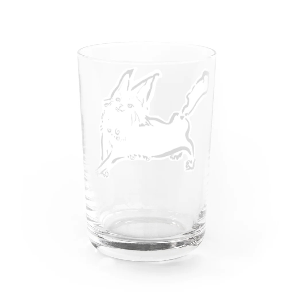 ただようプ二のルンルンねこ Water Glass :back