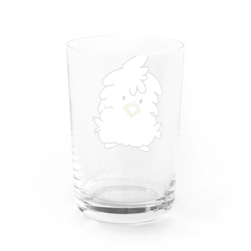 ＋Γ(gamma)のモケちゃん 喜び Water Glass :back