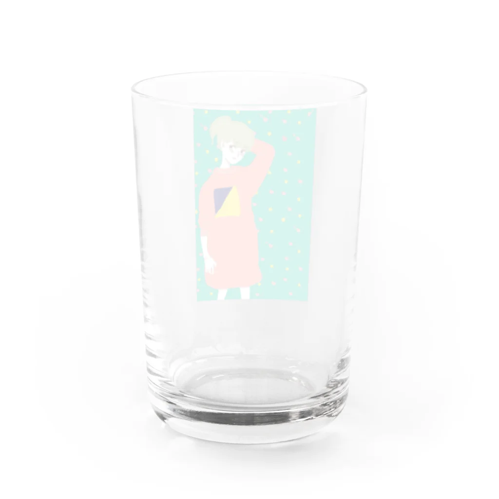 せんのポニテ女 Water Glass :back