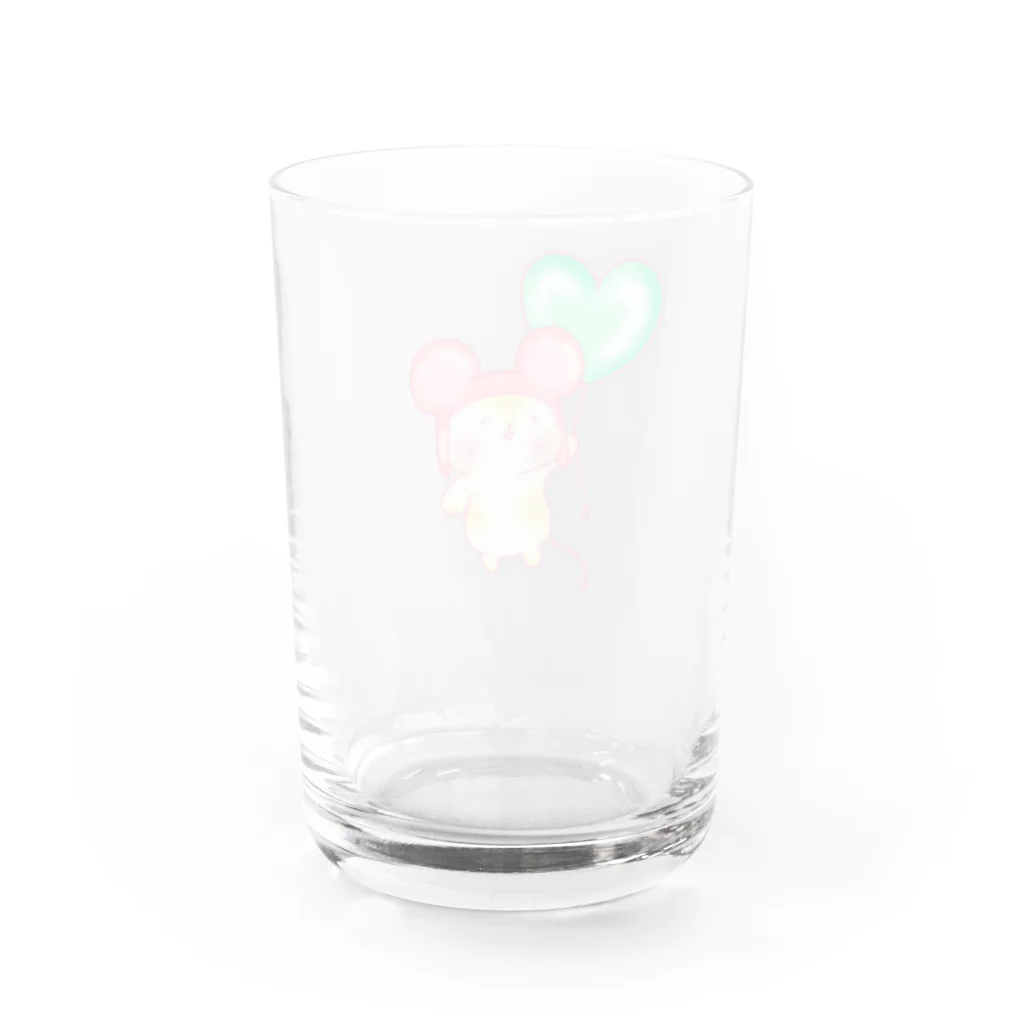 もんぞーのふわふわネズミのもんぞー Water Glass :back