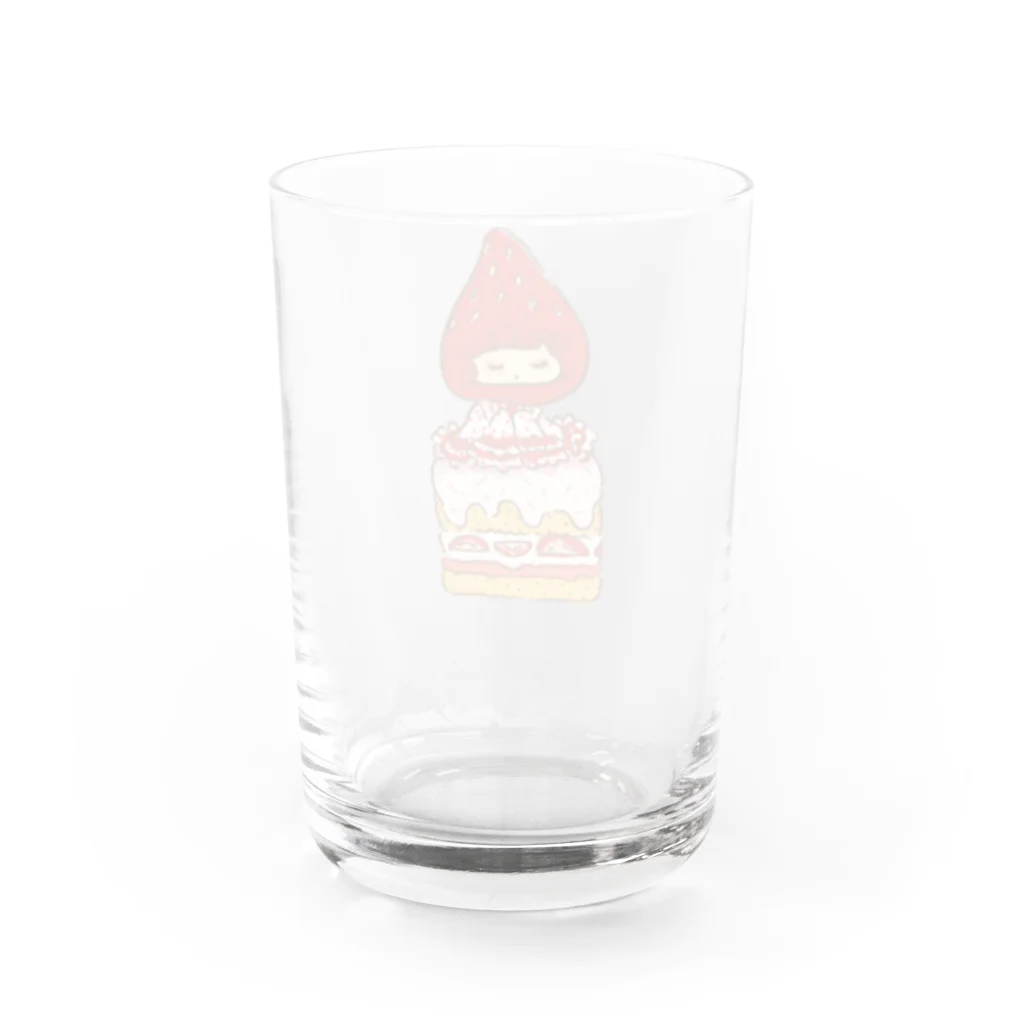 伊藤萌果のカオス屋さんのショートケーキちゃん Water Glass :back