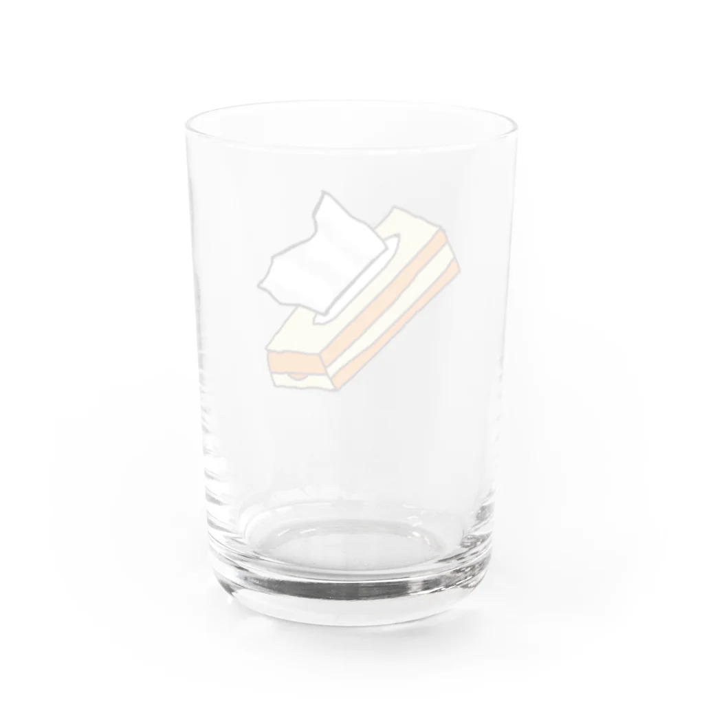 めそ（まろシャブ）のティッシュ箱 Water Glass :back