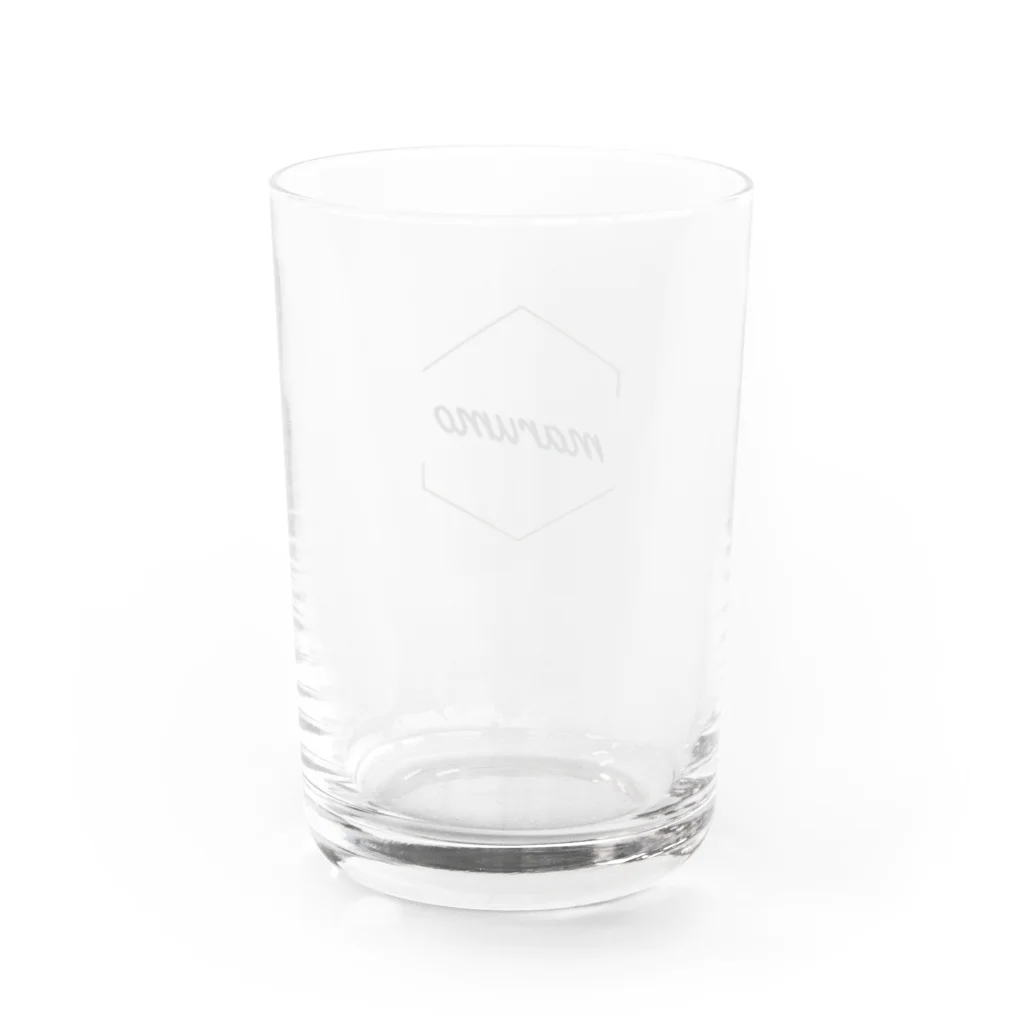 まるをの気まぐれデザインの勝手にまるもグッズ Water Glass :back