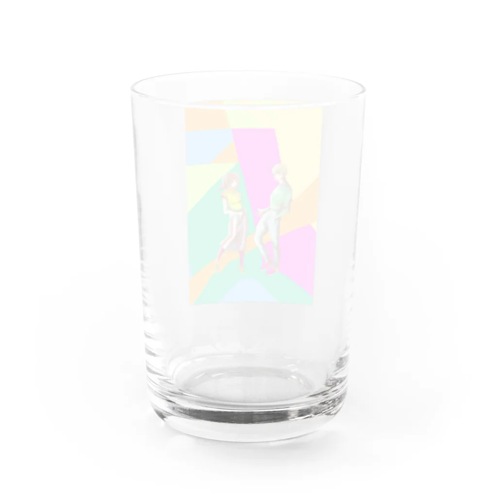 lamune＆lamuneのナイーブな2人 Water Glass :back