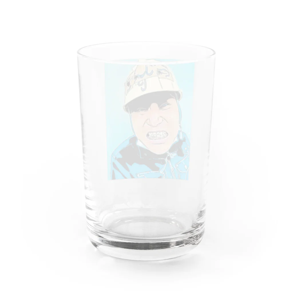 元上田のCJくん Water Glass :back