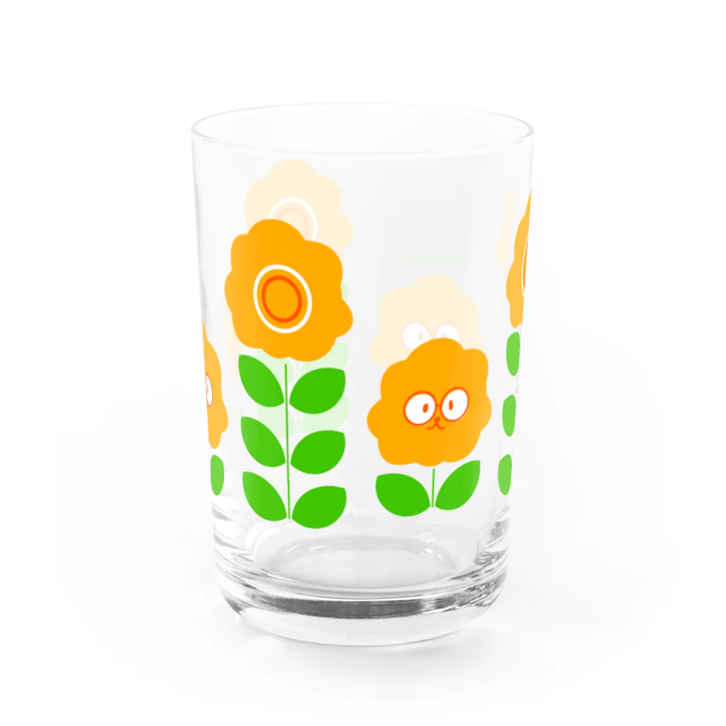 菊地わやのレトロいぬ（文字入り） Water Glass :back