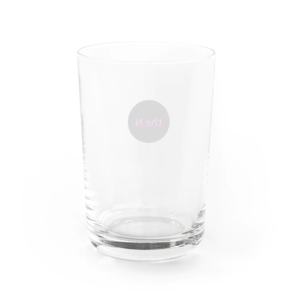 the.Nのthe.Nロゴマークピンク Water Glass :back