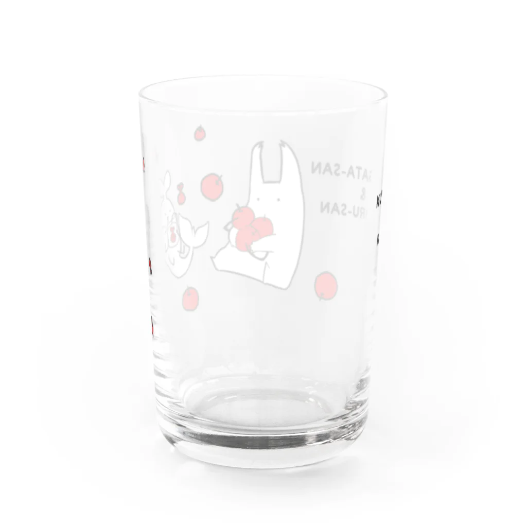 クワガタさんのお店のカブイルさんとクワガタさん Water Glass :back