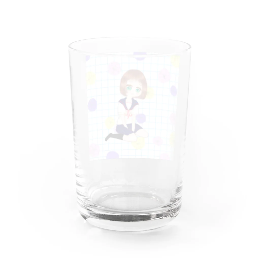 れあのセーラー服と花 Water Glass :back