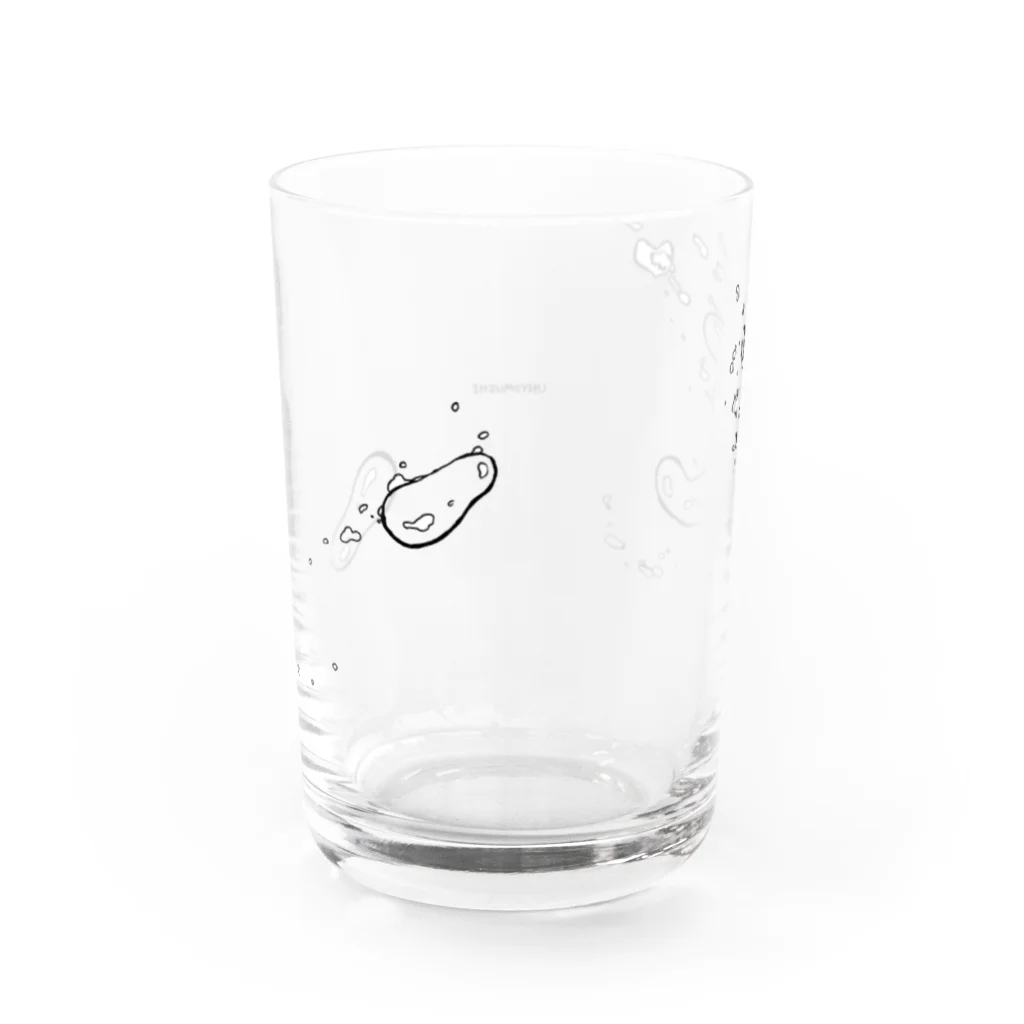 unyomushiの泳ぐウニョムシ Water Glass :back