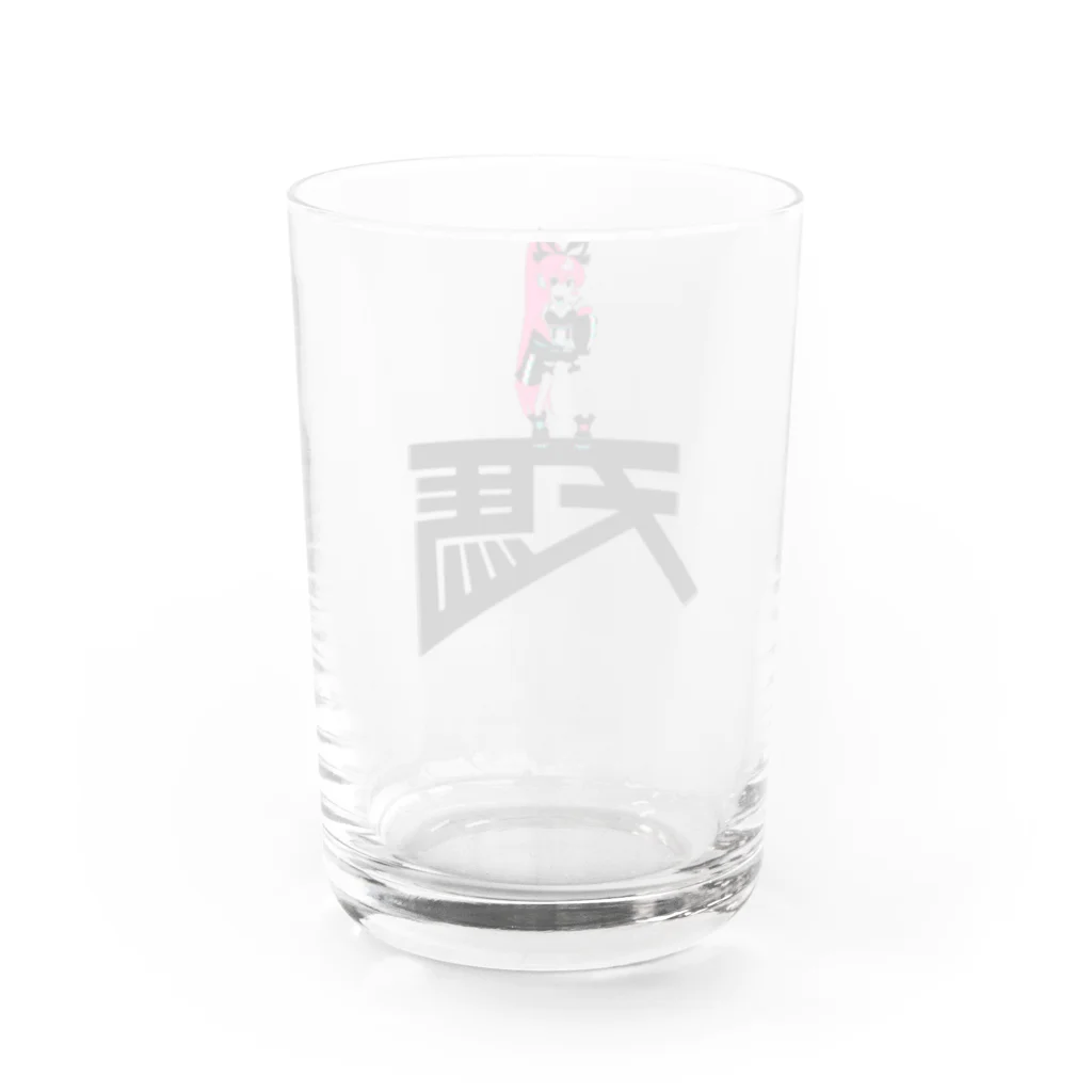 蹄ぽに子の天馬ガール Water Glass :back