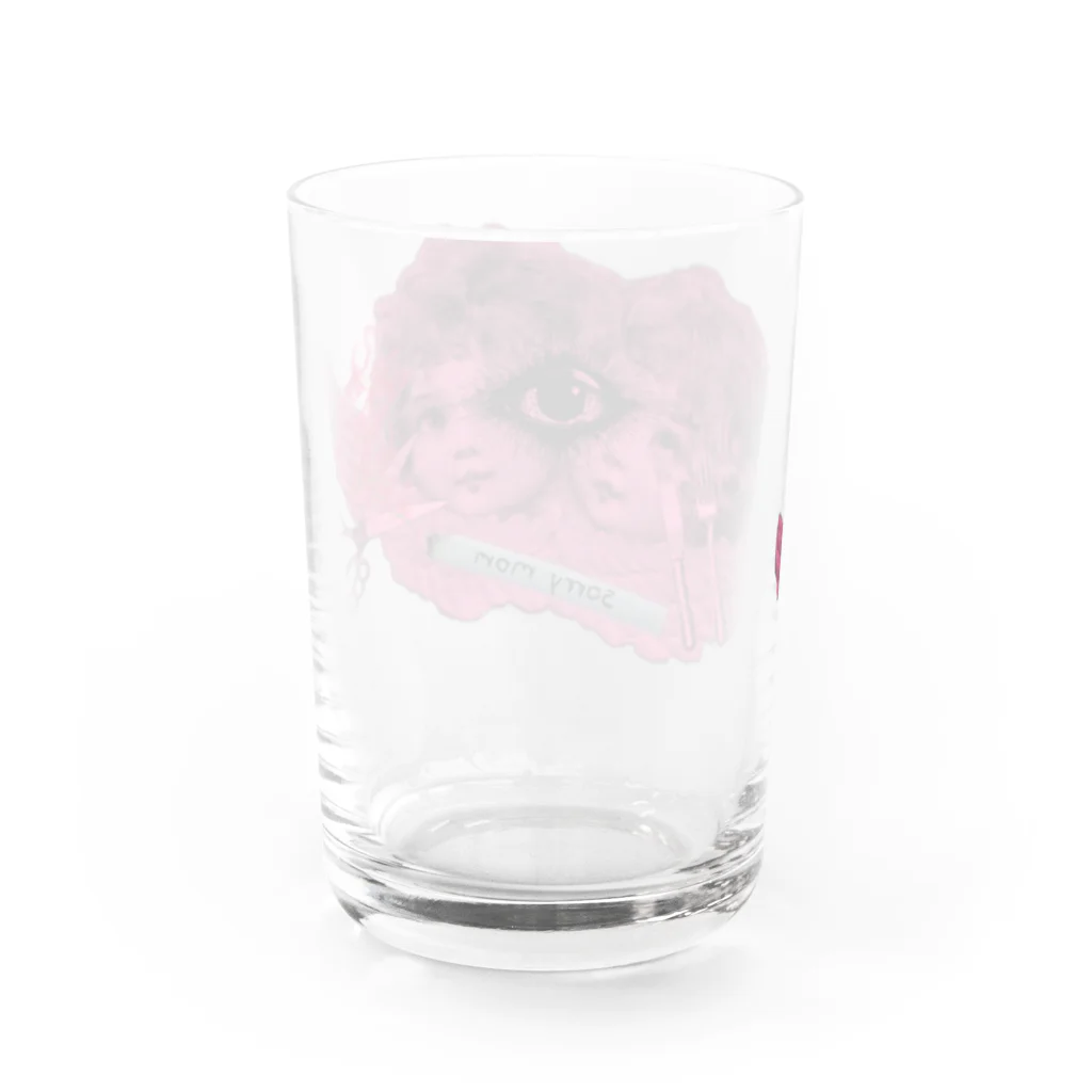 優美なる憂鬱のママごめんね Water Glass :back