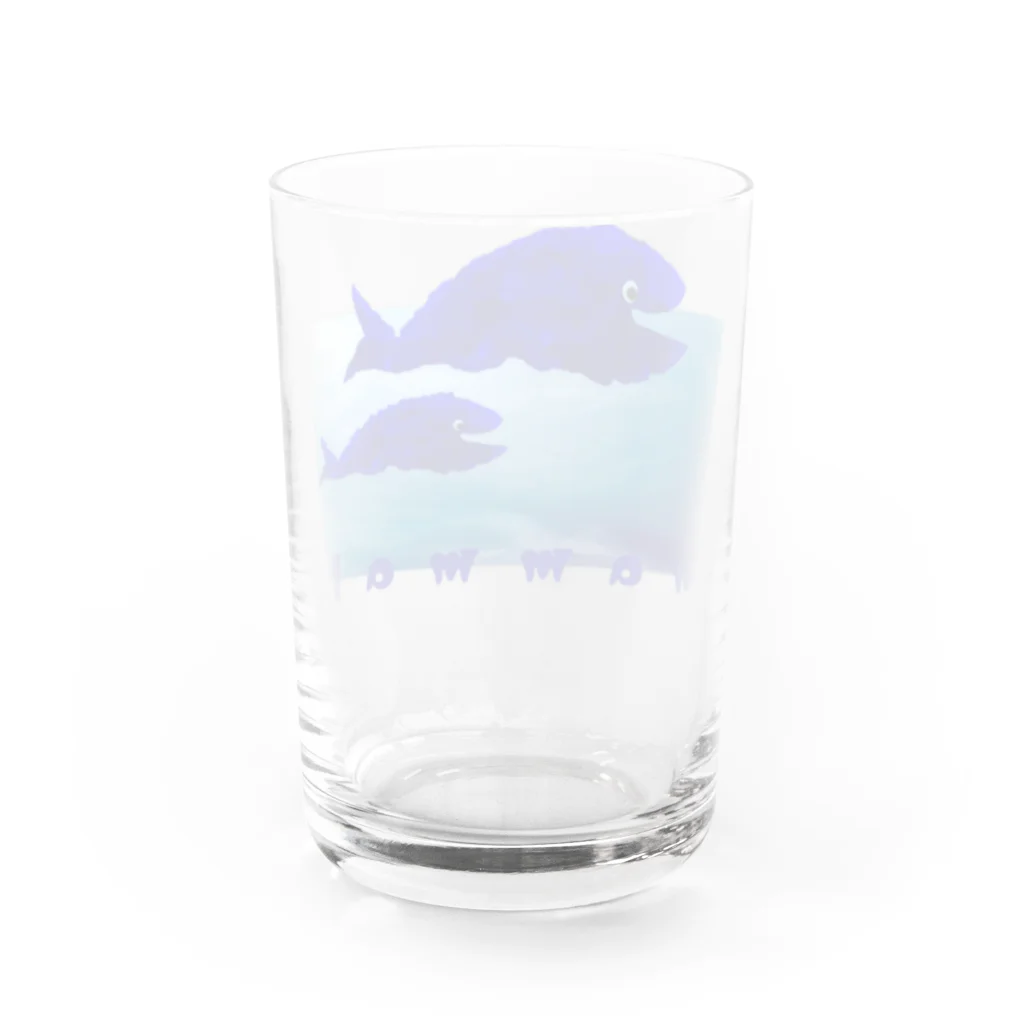 Thank you for your timeの鯨 mammal Water Glass :back