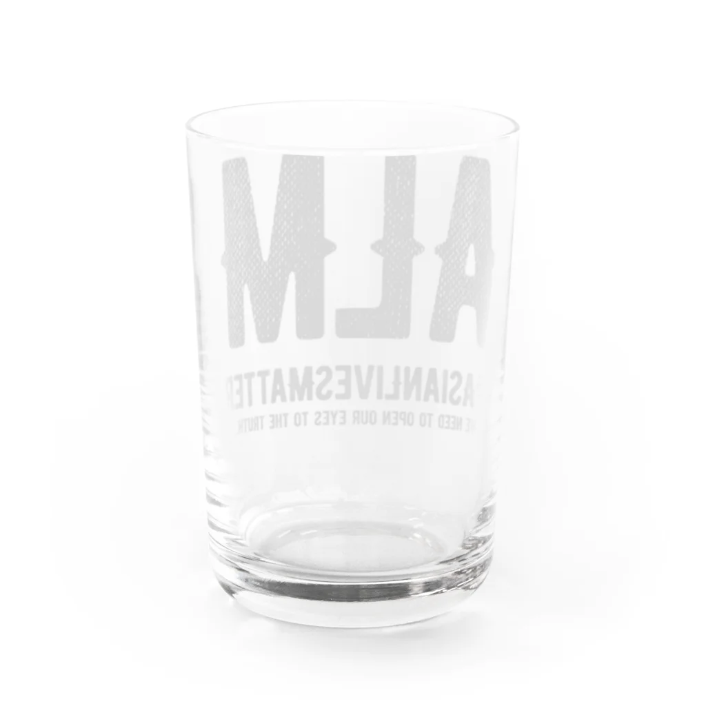 SANKAKU DESIGN STOREのAsian Lives Matter。 黒 Water Glass :back